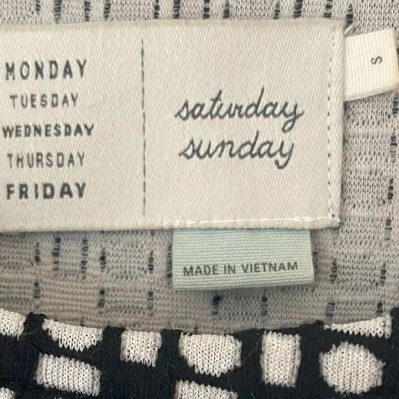 Saturday Sunday by Anthropologie Isabel Bow Tie Dress Size Small S Black - Picture 8 of 9